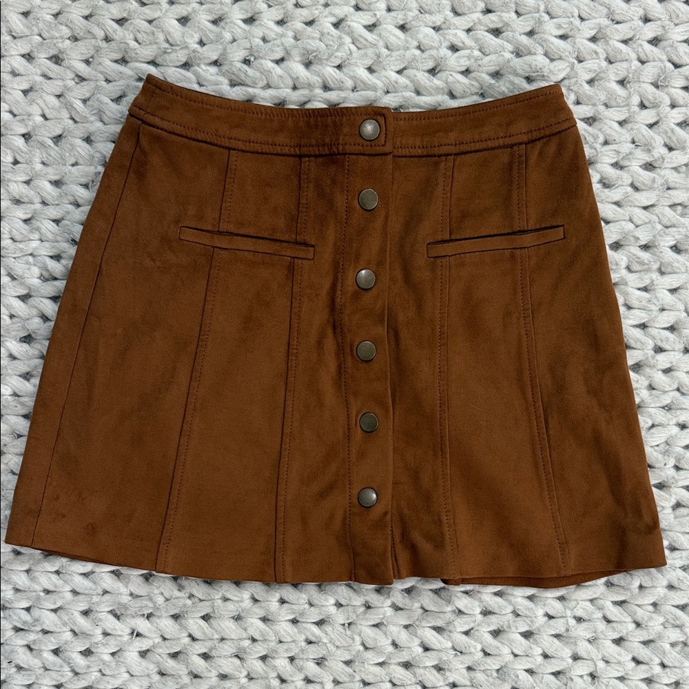 Zara Brown Button-Front Women's Skirt